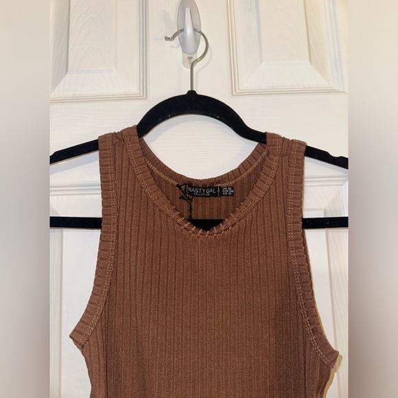 Nasty Gal Ribbed Racer Midi Dress - Picture 5 of 9